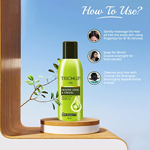 Trichup Healthy Long & Strong Oil, Shampoo & Cream - Enriched Aloe Vera & Neem - Provides Essential Nutrients to Hair Follicles And Keeps Your Hair Healthy, Lustrous & Shiny - Image 5